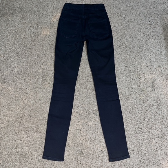 J Brand Natasha Sky High Skinny Button Fly Jean Bluebird Deep Indigo 23 - Picture 6 of 11